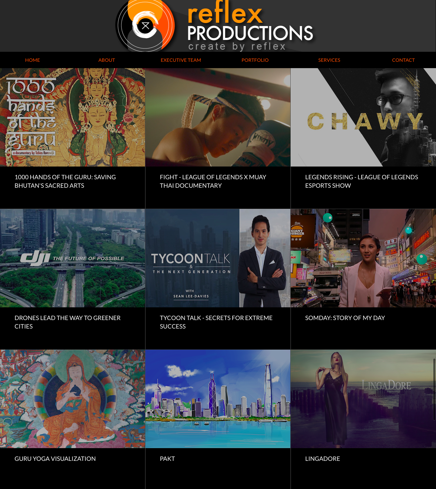 Screenshot of http://www.reflexproductions.tv/